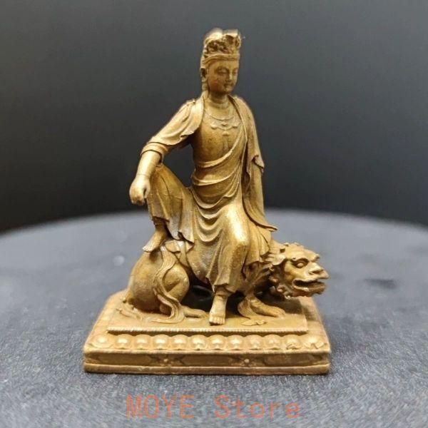 仏教美術 仏像 文殊普賢四臂観音 小仏像 銅製 銅器 高麗 ホビー・楽器・