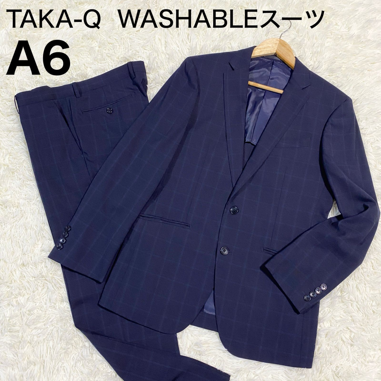 メンズスーツTAKAQ ネイビーチェック 【公式通販】