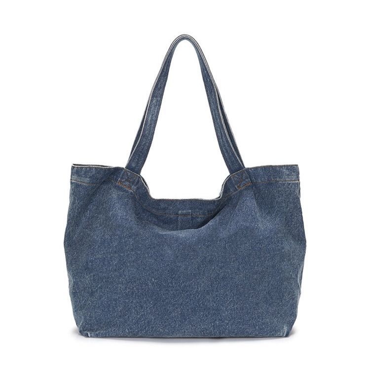 新品 MATIN KIM 韓国 人気商品 LOGO WASHED DENIM TOTE BAG