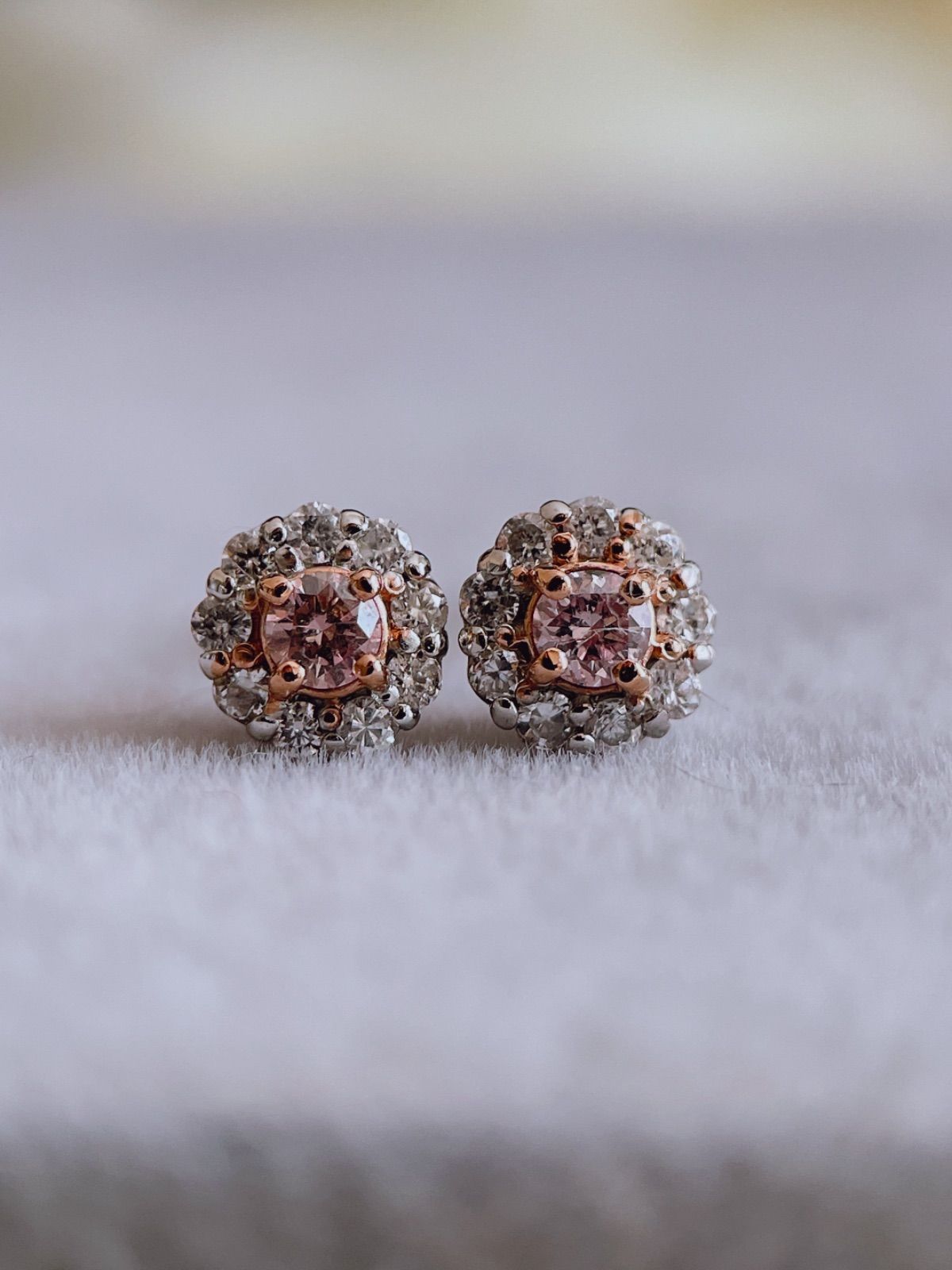 ピンクダイヤモンド ネックレス ファンシーライトピンク 鑑定書 0.103ct
