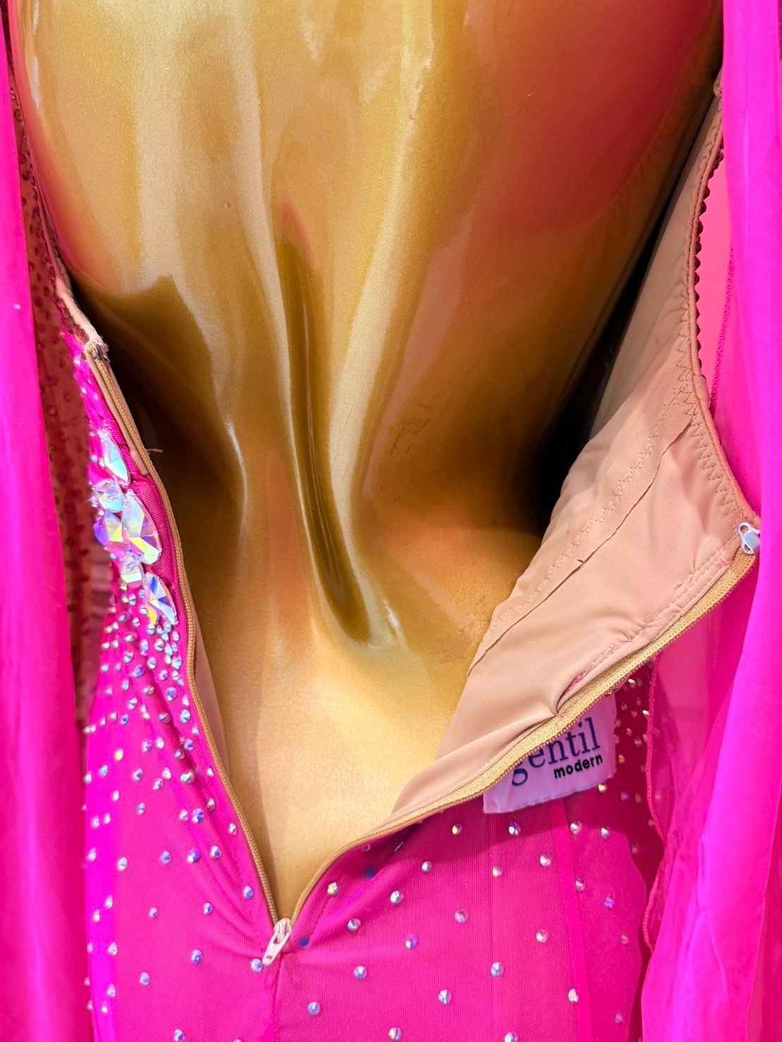 社交ダンス gentil ジャンティ modern スタンダード ピンク サイズS