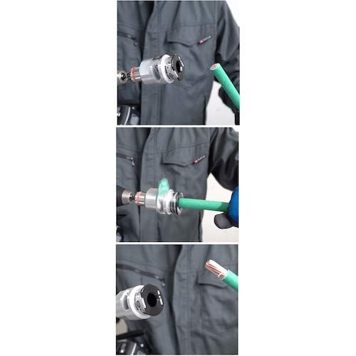  タジマ Tajima ビニール絶縁電線用皮剥き ソケット型CV線ストリッパー ムキソケ D IV 60 600 V HIV EM IE F KIV 線用 DK-MSDIV ワイヤーストリッパー 切削 切断 穴あけ