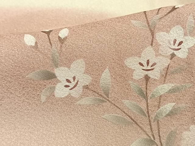 平和屋着物▽訪問着　単衣　草花文　銀彩　正絹　逸品　未使用　AAAW1344fy 平和屋着物▽訪問着 単衣 草花文 銀彩 正絹 逸品 未使用 AAAW1344fy