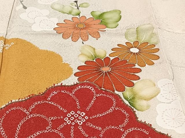 平和屋着物○訪問着 刺繍 花蝶文 黒地 金彩 正絹 逸品 AABC4482ph 平和