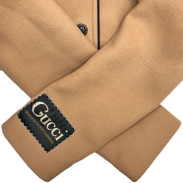 GUCCI シングルブレストロゴプレートコート 【関税込】 GUCCI グッチ シングル ブレストコート チェスターコート