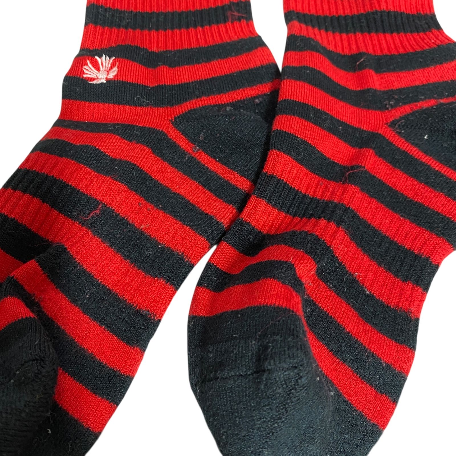品 CHROME HEARTS クロムハーツ ソックス レディース ブラック グレー レッド ボーダー 靴下 不明 22cm～24cm 3足まとめセット KK97450RK DECORATOM_COM_BR