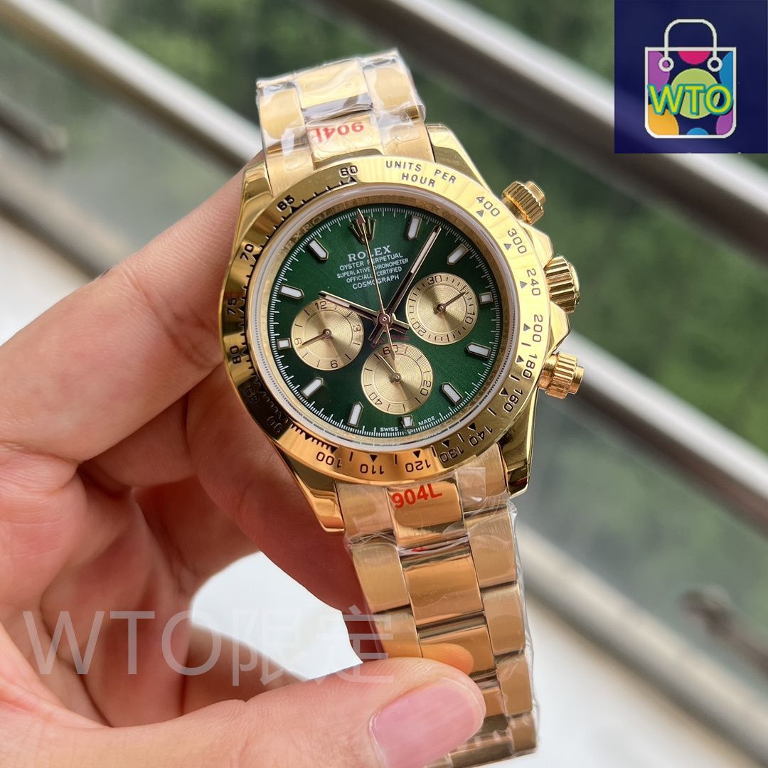 リプロダクト品　ROLEX希少品　ロレックス　金　緑　デイトナ　掛け時計 今日特価】ROLEX ロレックス コスモグラフ デイトナ 2025 新金緑