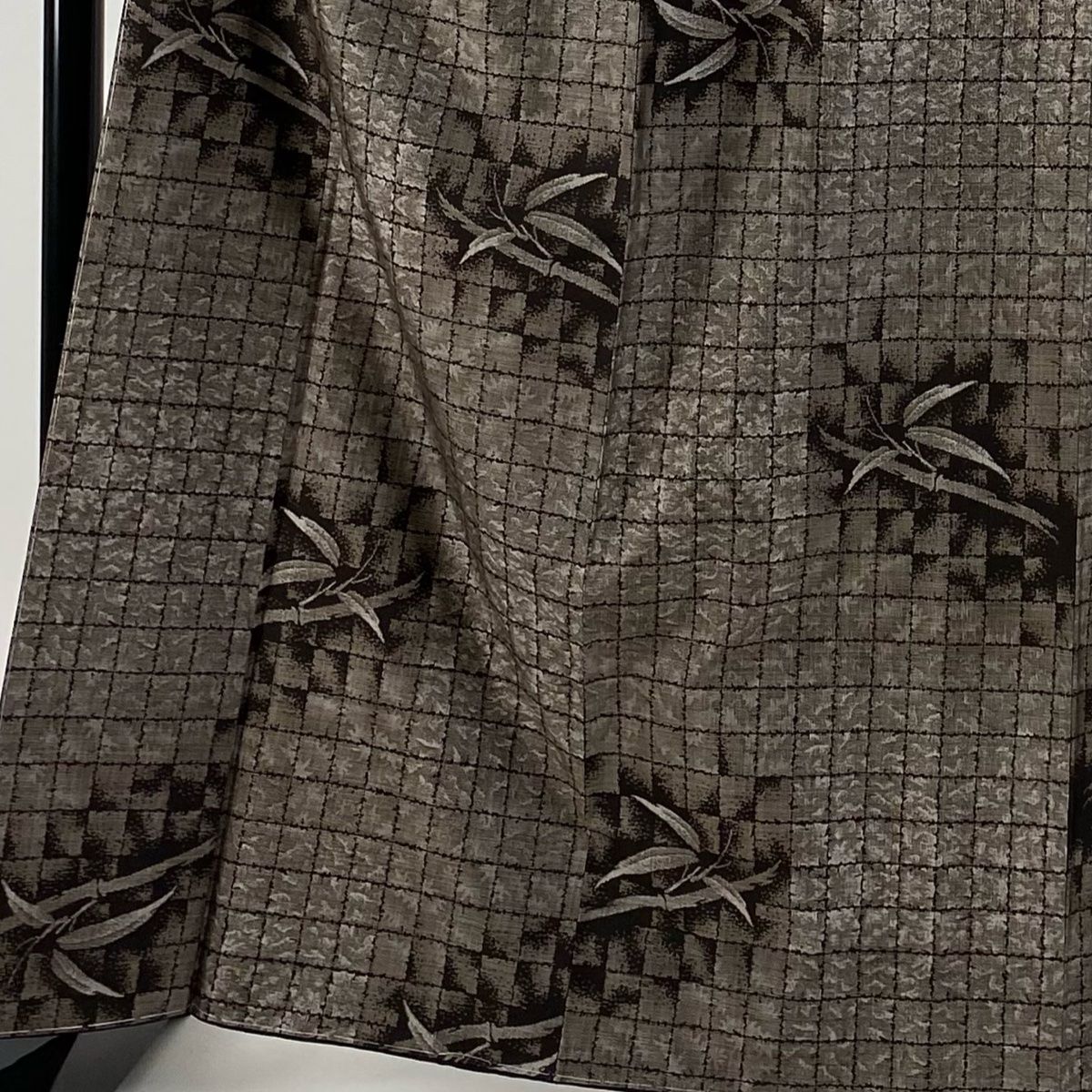 たかびっちNo.2728 正絹大島紬地幾何学絞り袋帯　証紙　美品 No.2728 正絹大島紬地幾何学絞り袋帯 証紙 美品