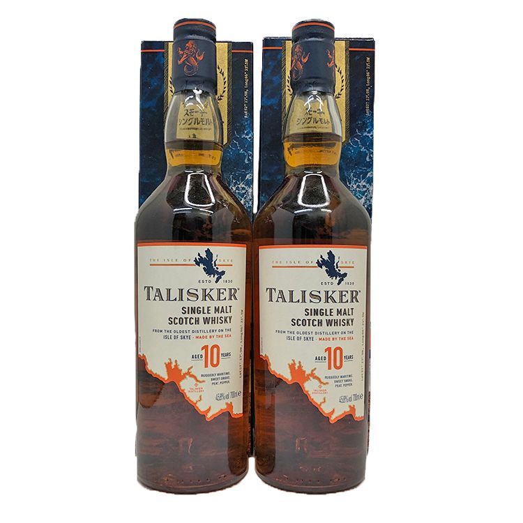 TALISKER タリスカー 10年 洋酒 ウイスキー シングルモルト スコッチウイスキー 2本セット 700ml 45% - メルカリ