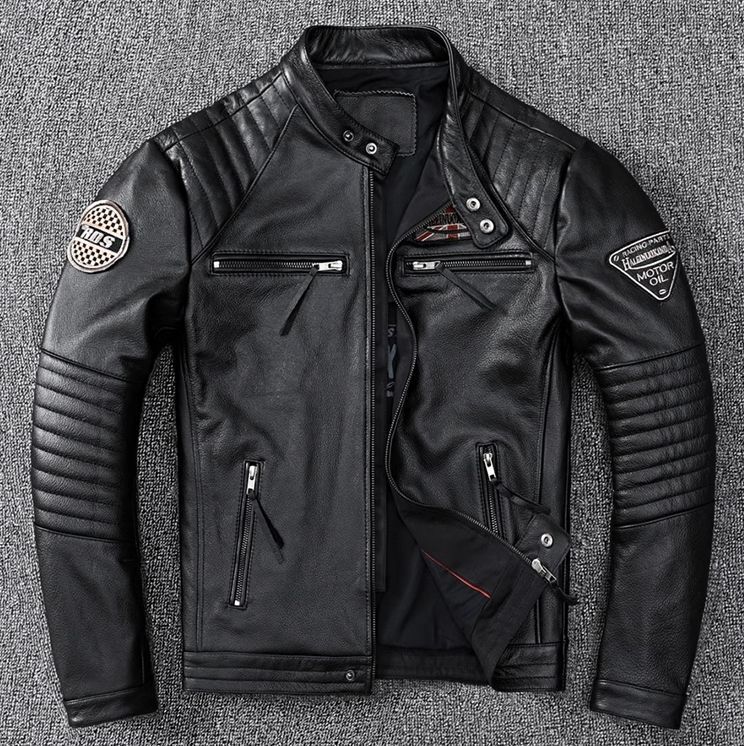 レザージャケット 本革 機関車 ライダースジャケットS-M L XL 2XL 3XL 4XL 5XLサイズ選択 革ジャン カウハイド 牛革 バイクジャケット メンズファッション