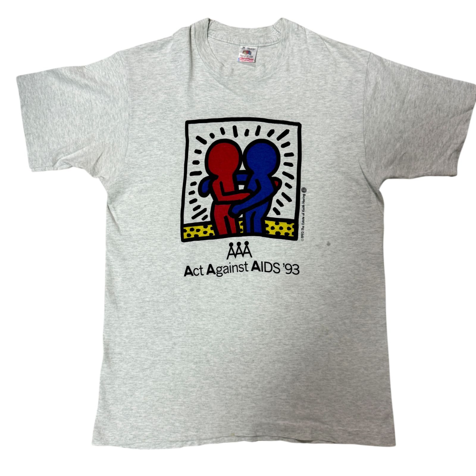 90s Keith Haring Act Against AIDS AAA 93 Tシャツ Mサイズ