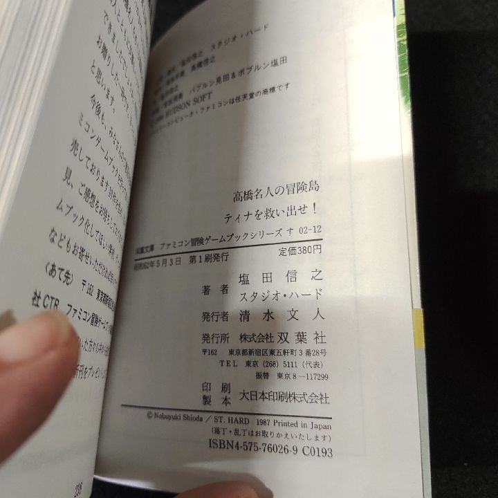 ファミコン冒険ゲームブック 高橋名人の冒険島 ティナを救い出せ