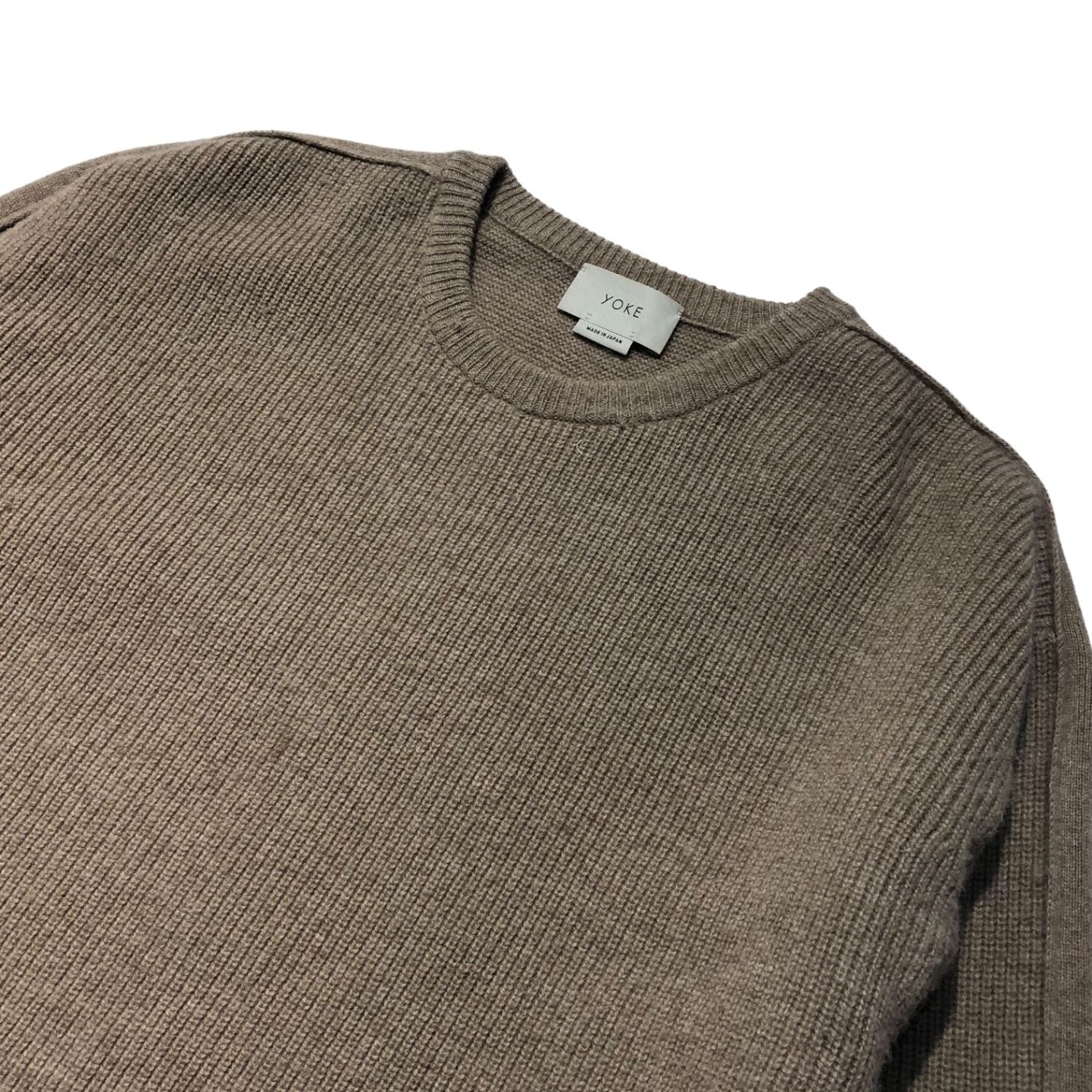 YOKE(ヨーク) 19AW 7G ALPACA WOOL CARDIGAN RIB STITCH KNIT アルパカ 