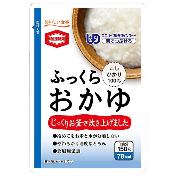 亀田製菓 ふっくらおかゆ 150gパウチ×36袋入× 2ケース ｜ 一般食品 お粥 レトルト食品 ご飯 ごはん