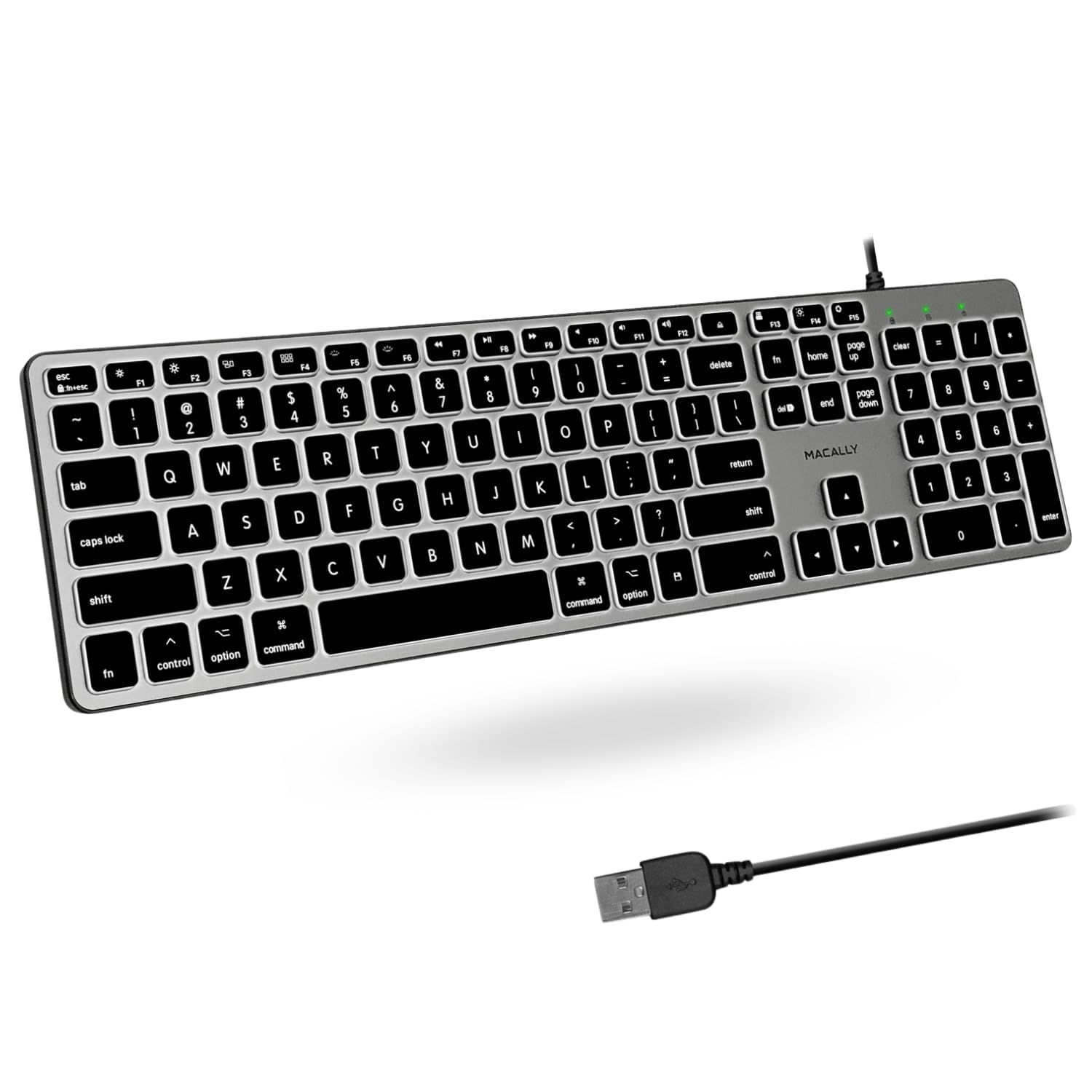 数量限定】(BLSLIMKEYPROSG) Mac用バックライト付き有線キーボード