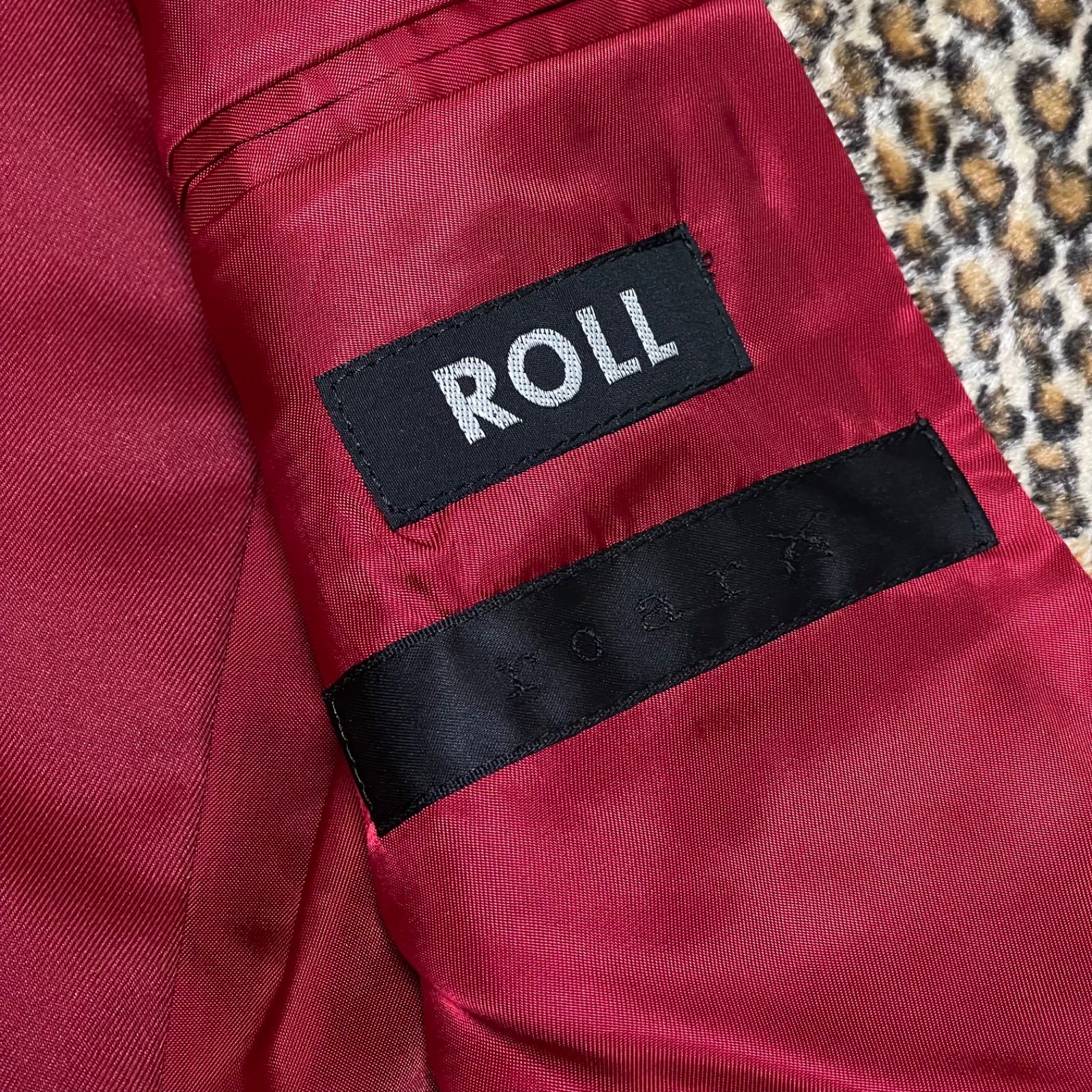 ○美品○ROLL×roar②○レオパードテーラードジャケット○豹・ヒョウ柄 