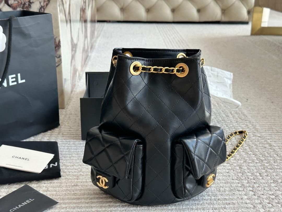 美品 ファッション CHANEL ブラック ショルダーバッグ-MM輸入