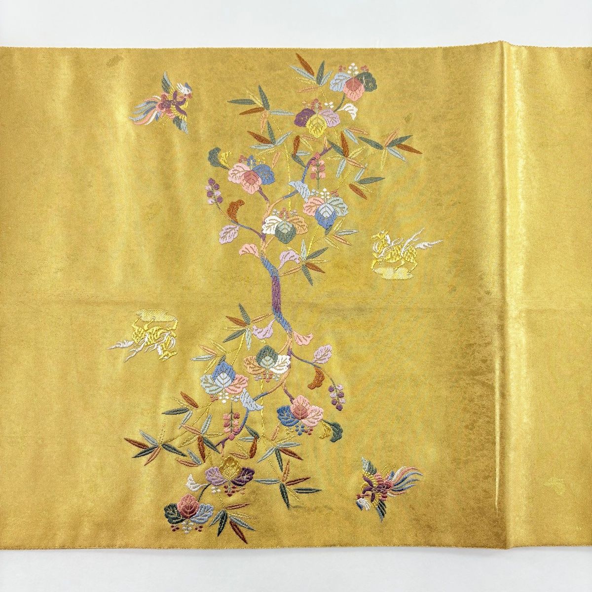 袋帯 美品 名品 落款 長嶋成織物 瀞金錦 本金箔 関西仕立て 桐竹
