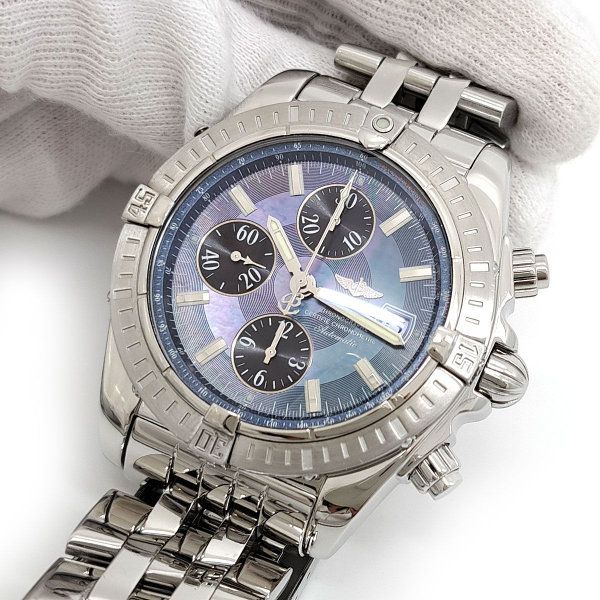 ブライトリング クロノマット ブルーシェル文字盤 A13356 自動巻き