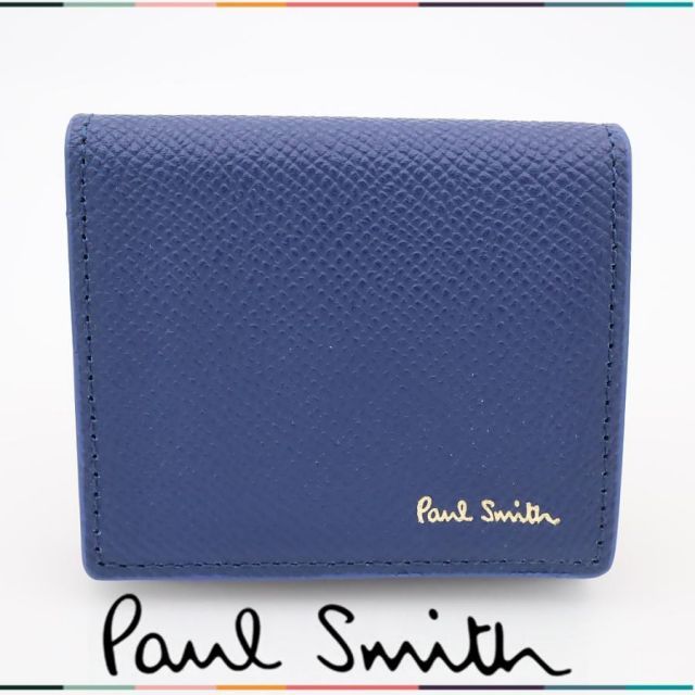 ポールスミス Paul Smith カラーフラッシュレザー L字ファスナー 長財布 本革 ロング ウォレット パース 財布 PWD305 美品 ポールスミス カラーフラッシュ 長財布 L字ファスナー ネイビー