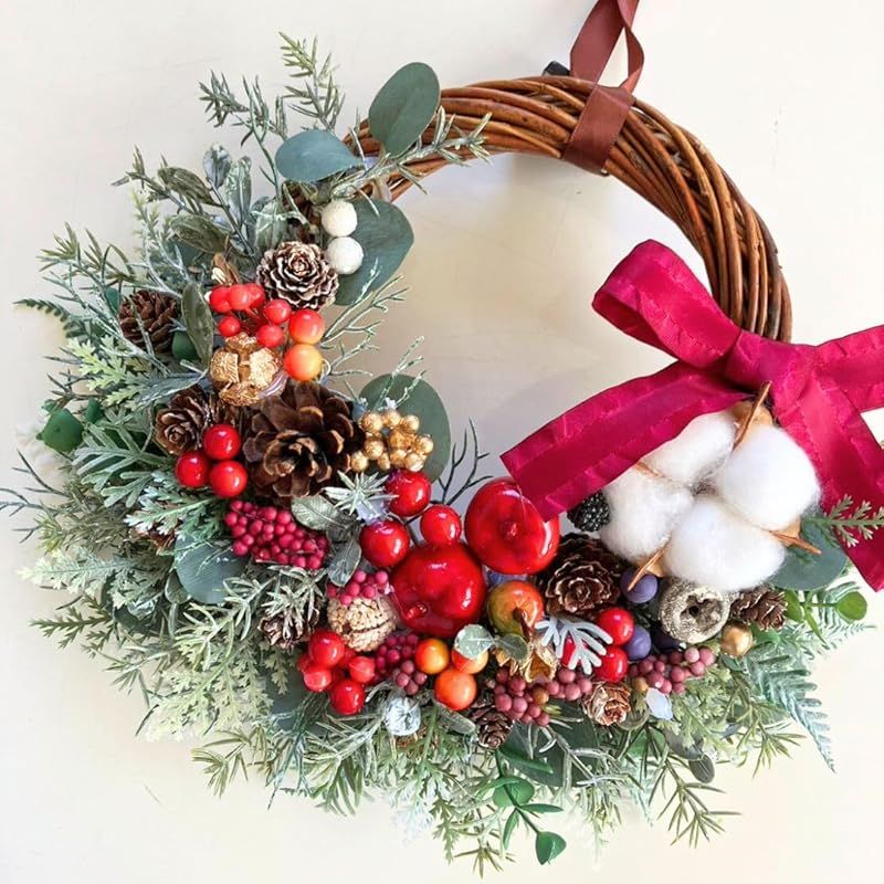 Lulu's ルルズ Xmasの木の実のハーフムーンリース クリスマス