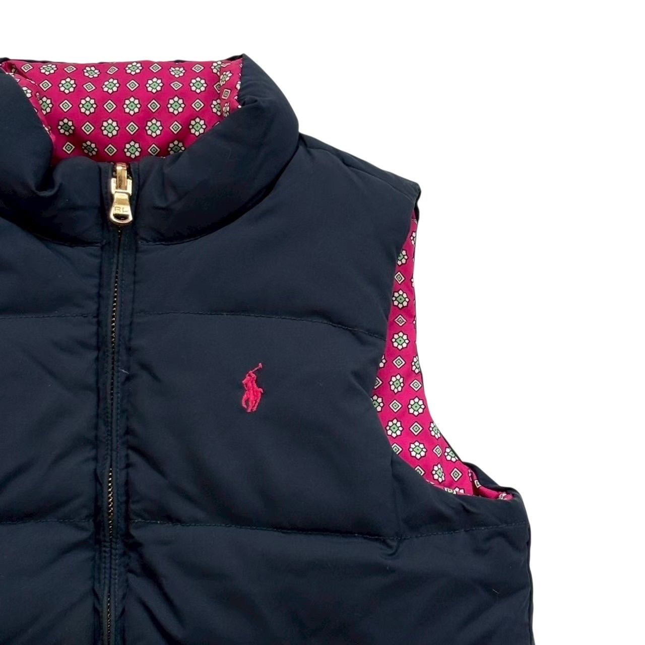 POLO Ralph Lauren ポロ ラルフローレン リバーシブルダウンベスト 紺 