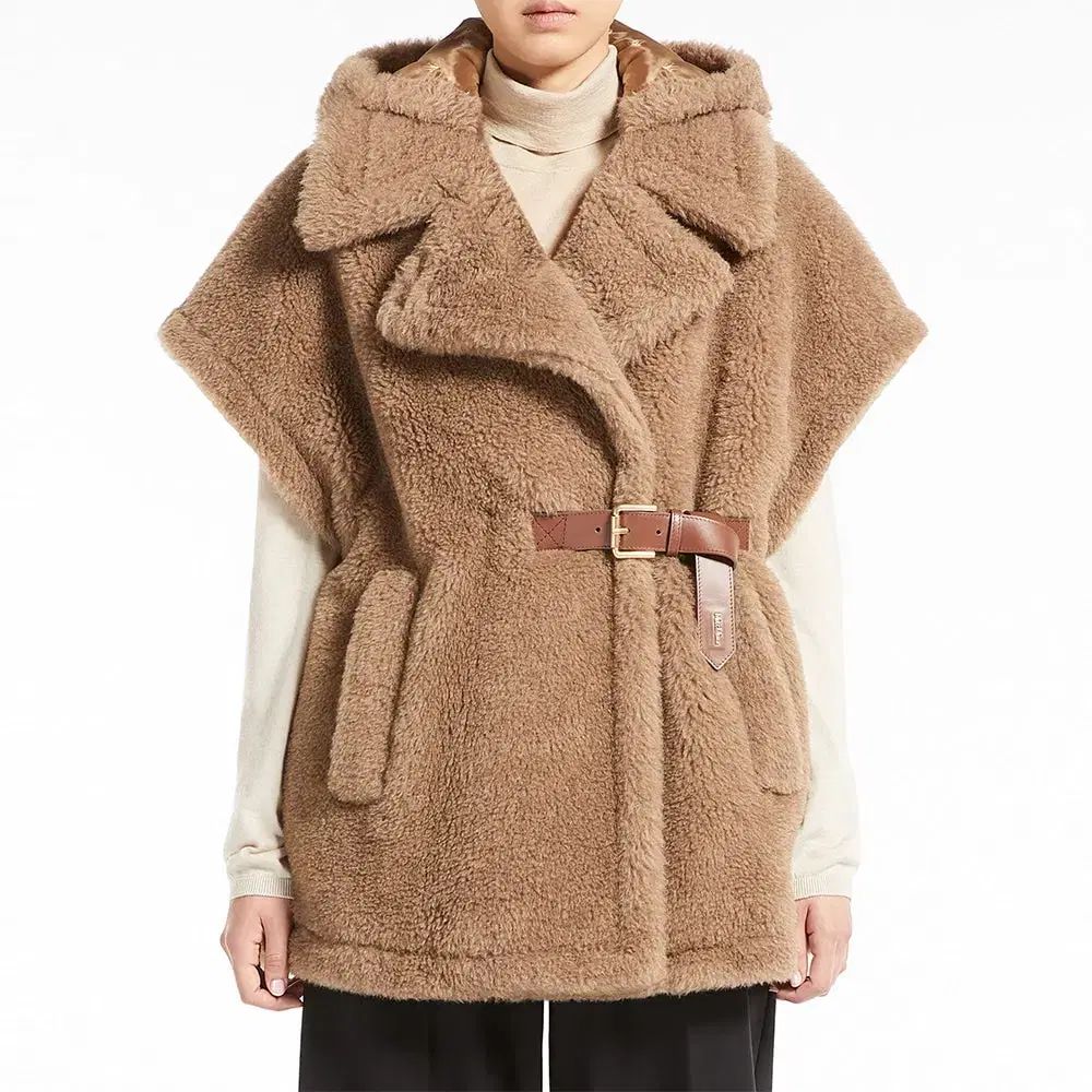 25SS MAX MARA(マックスマーラ) LANOSO4 テディ ケープ コート