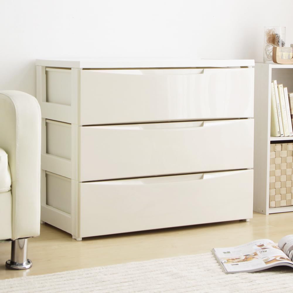 【新品通販】 新商品 ホワイト アイボリー 幅72.5×奥行41.5×高さ61.5cm 白 3段 プラスチック ワイド チェスト COD-723 アイリスオーヤマ 【本日のどっきりセール】
