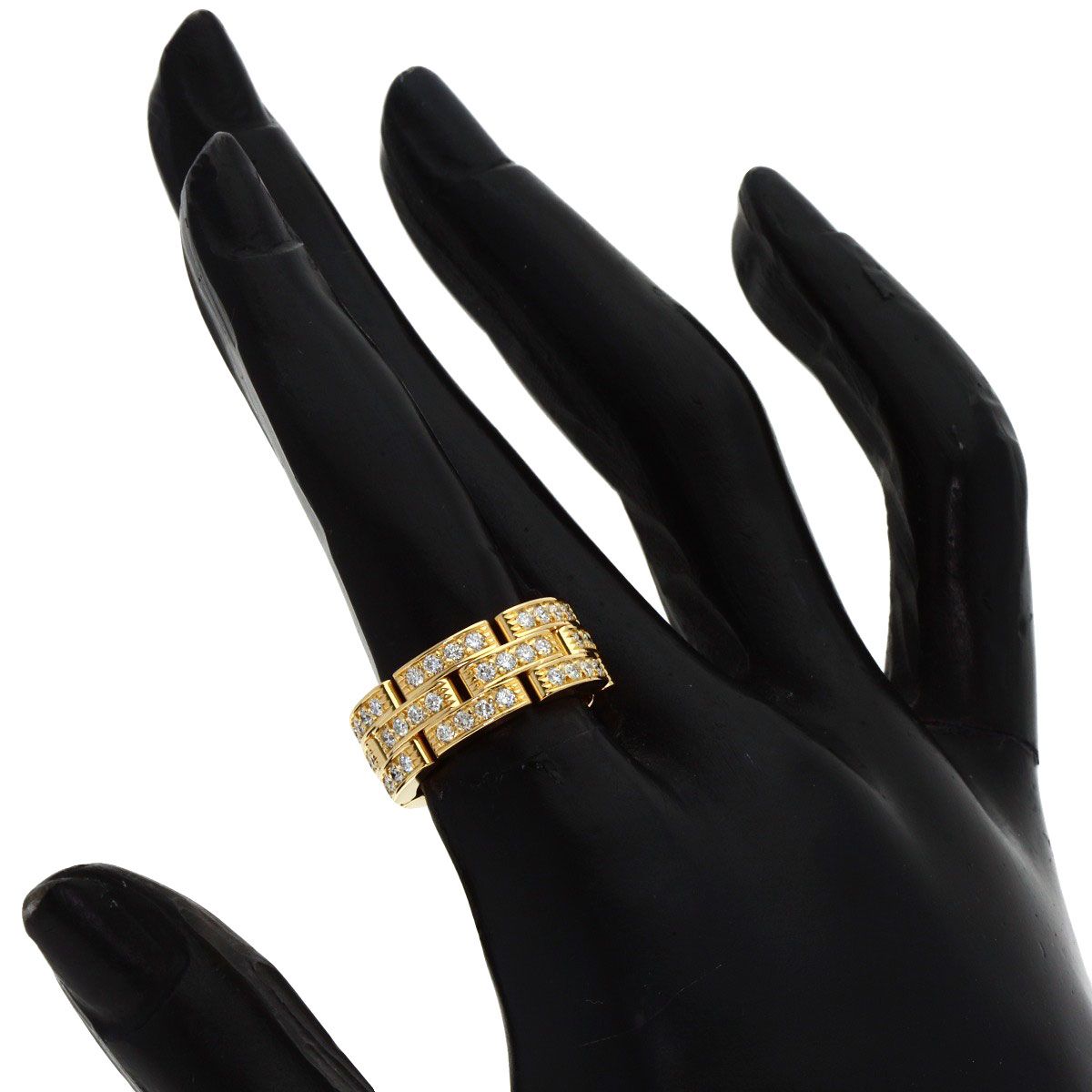 カルティエ Cartier マイヨン パンテール #50 リング ダイヤ K18 WG 