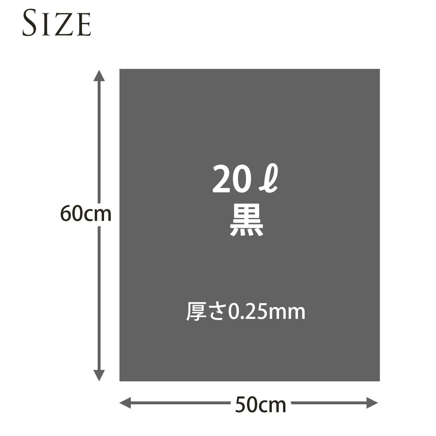 厚手0.025mm ケース販売 ダストパック 20L 10枚入 黒 ゴミ箱用アクセサリ 60個セット ゴミ袋 日泉ポリテック