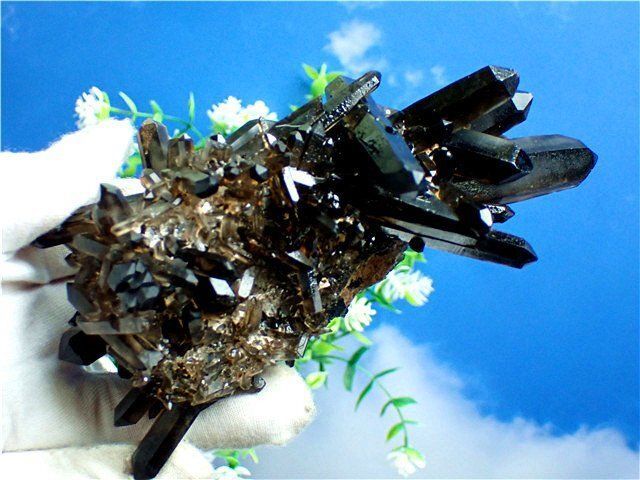 AAA級【魔除け】◇天然モリオン(黒水晶）クラスターYTZB86C6