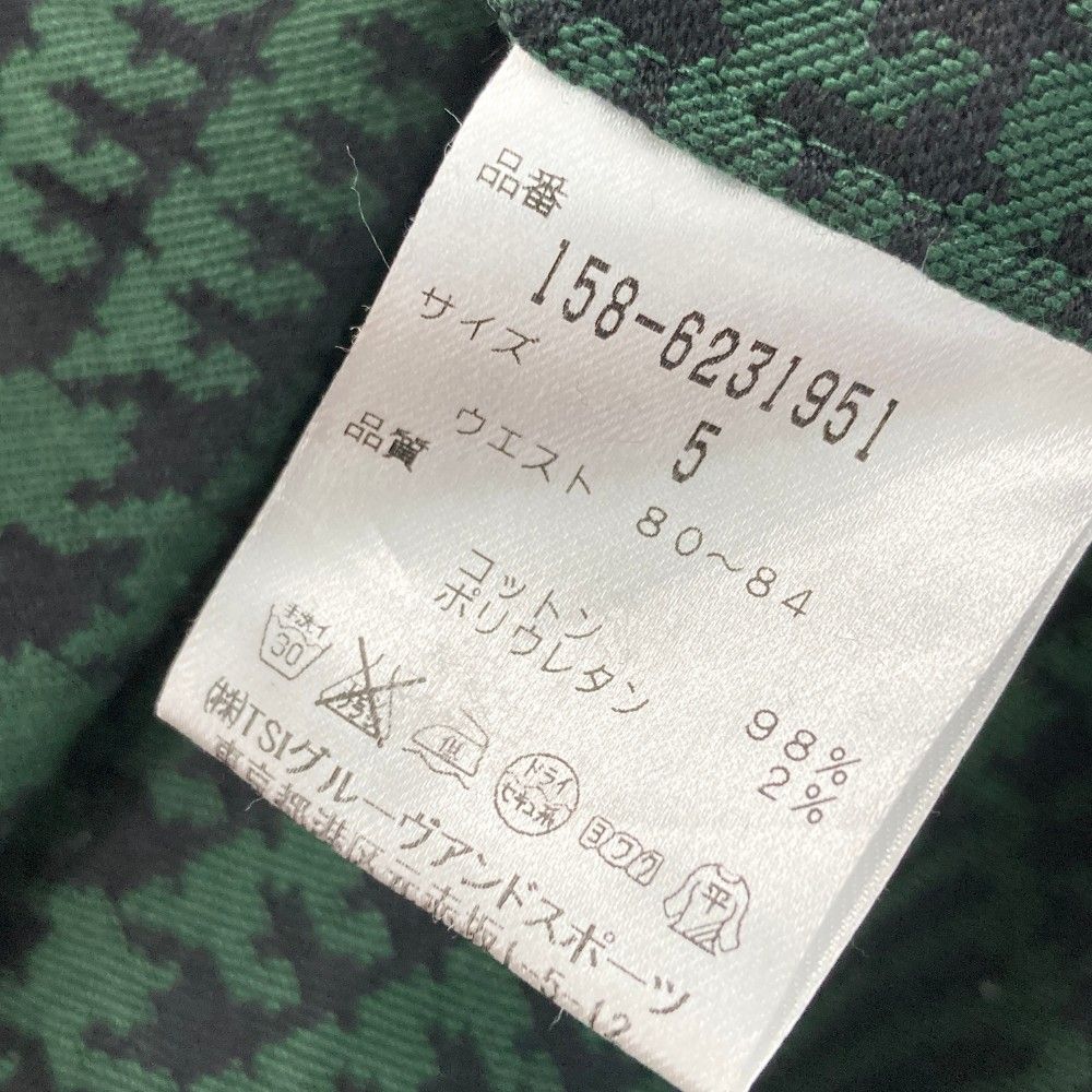 サイズ：5 MASTER BUNNY EDITION マスターバニーエディション  パンツ 千鳥 グリーン系 [240101466706] ゴルフウェア メンズ ストスト サイズ：5 MASTER BUNNY EDITION マスターバニーエディション