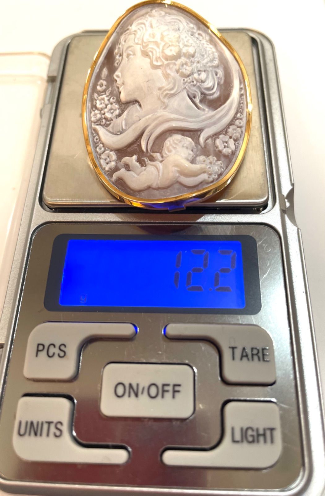 750 カメオ ブローチ&ペンダントトップ シェルカメオ ブローチ