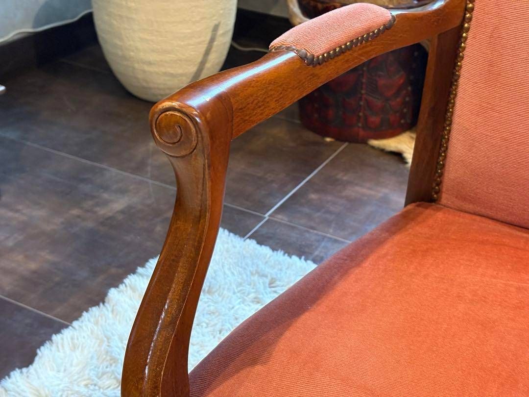 ① フランスアンティーク 輸入家具 ロココ 鋲打 リベット打