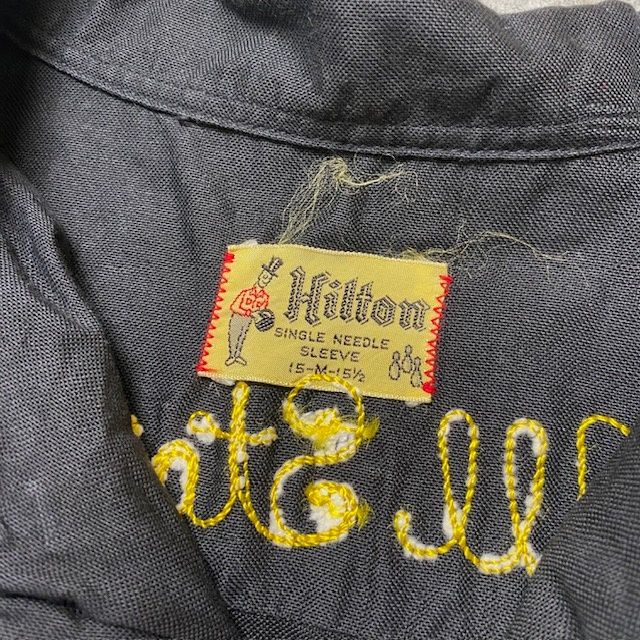 60s HILTON vtg ボーリングシャツ USA製 チェーンステッチ 60s Hilton