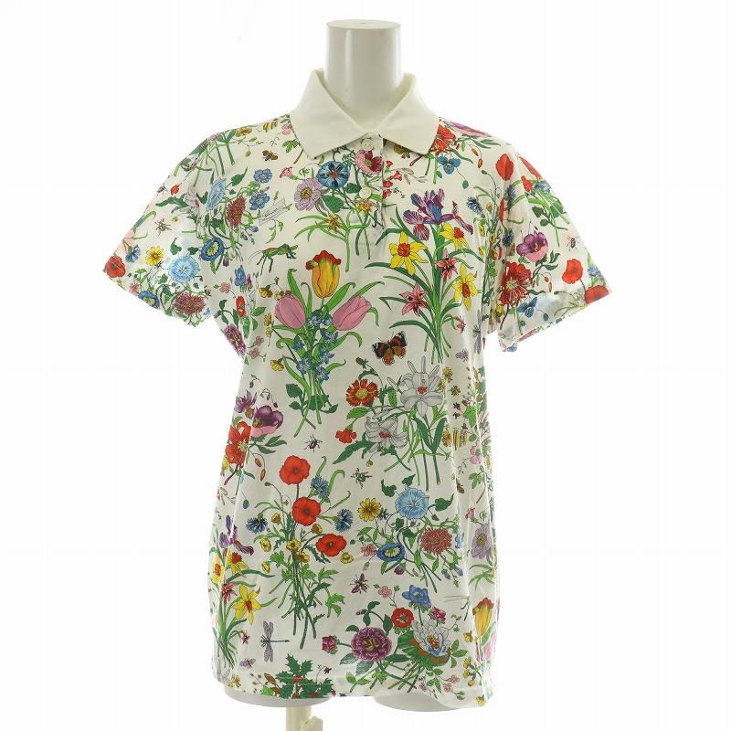 old gucci 花柄 ポロシャツ ヴィンテージ 90s グッチ GUCCI ヴィンテージ ポロシャツ 半袖 フラワー