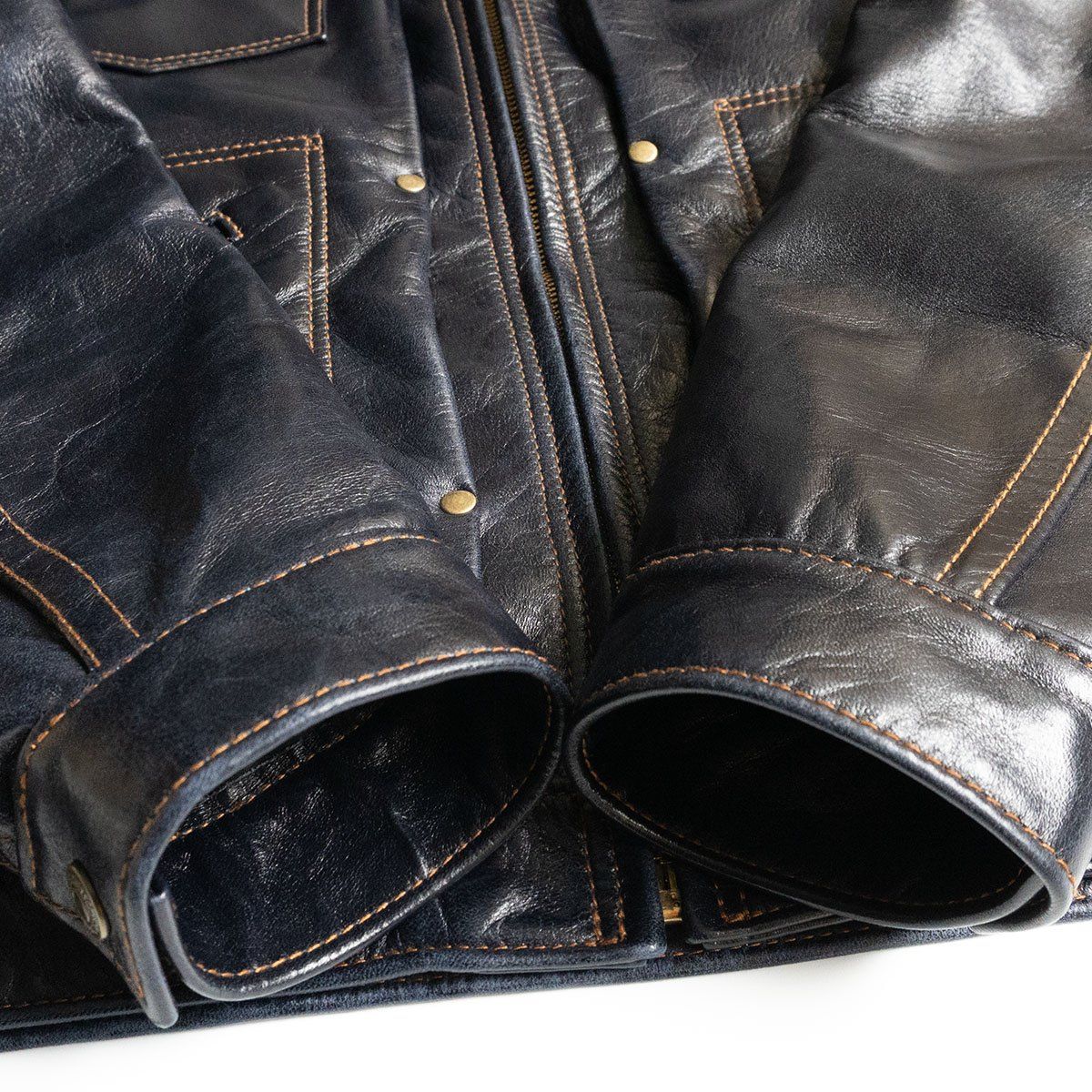 最高級】Y'2 LEATHER【INDIGO HORSE Model 60'S DENIM ZIP