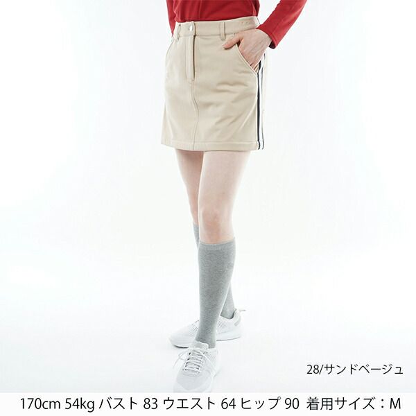 M L LLサイズ ゴルフウェア ゴルフスカート レディース ウィンドプルーフウォームスカート THLA382 トミーヒルフィガー ストレッチ 防風 大きいサイズ有 TOMMY HILFIGER GOLF 裏起毛