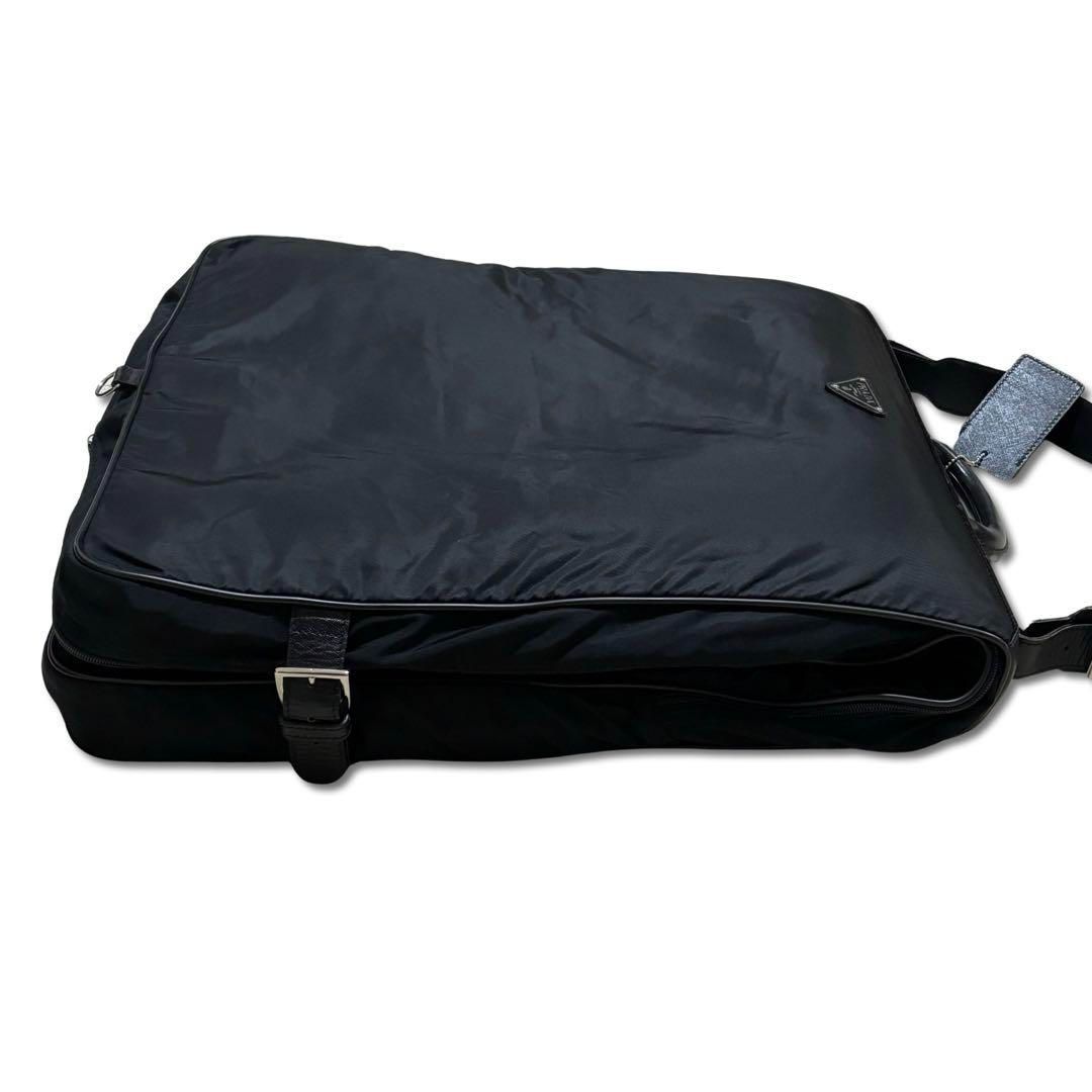 プラダ/PRADA テスートナイロン ガーメントバッグ スーツカバー希少美品 レア プラダ テスートナイロン×レザー ガーメントバッグ