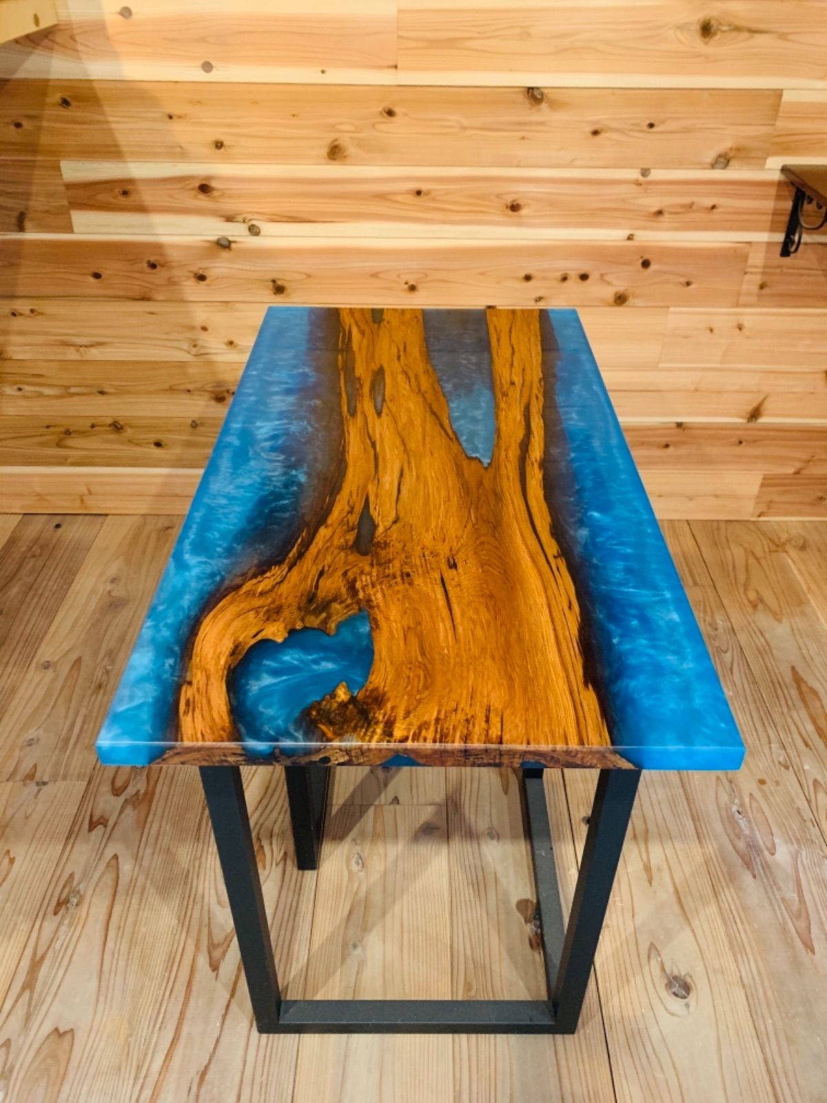 レジン 屋久杉 天板 ソファーテーブル 屋久杉 ウッドレジン リバー