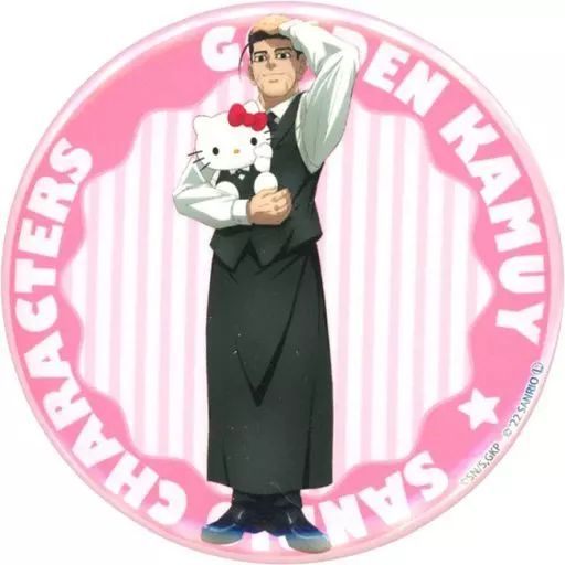 尾形百之助　キティちゃん　缶バッジ 中古】バッジ・ピンズ 尾形百之助＆ハローキティ(ノーマル