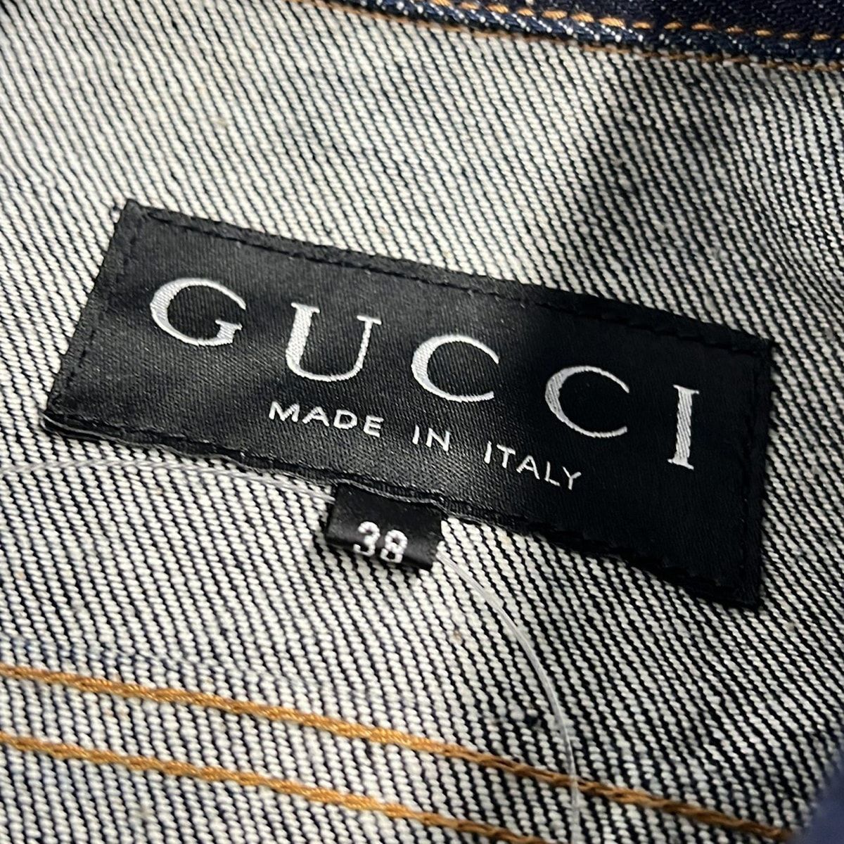 GUCCI - GUCCI(グッチ) Gジャン サイズ38 S レディース - 0551 TG404 ダークネイビー 長袖/春/秋 GUCCI(グッチ) Gジャン サイズ38 S レディース - 0551 TG404