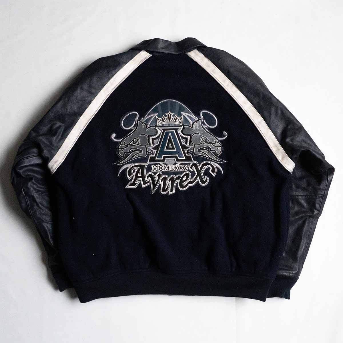 雰囲気抜群/ビッグサイズ】AVIREX【袖レザー リバーシブル スタジャン  