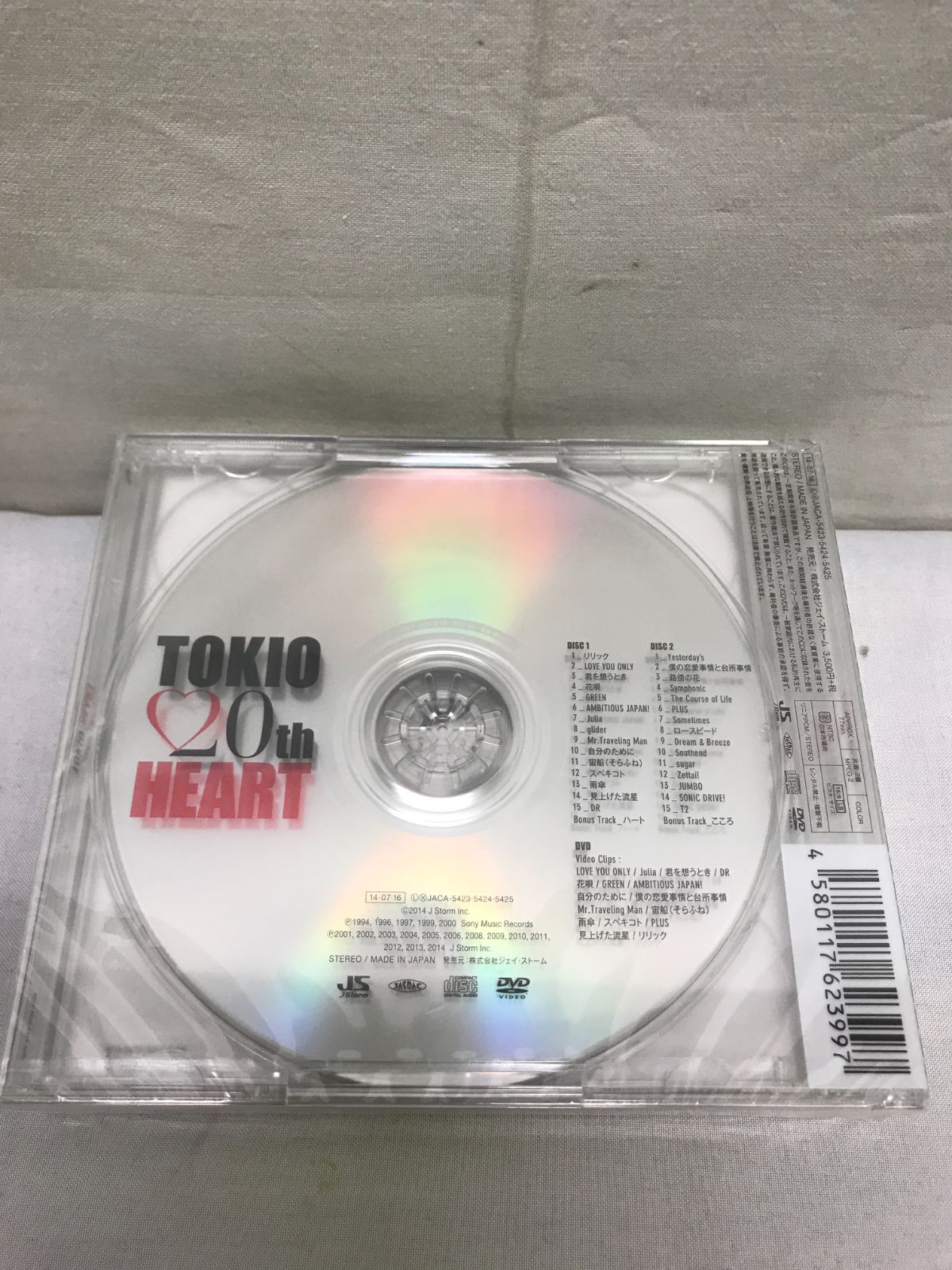 【CD未開封品】TOKIO 20th HEART(初回限定盤2)(DVD付) 806