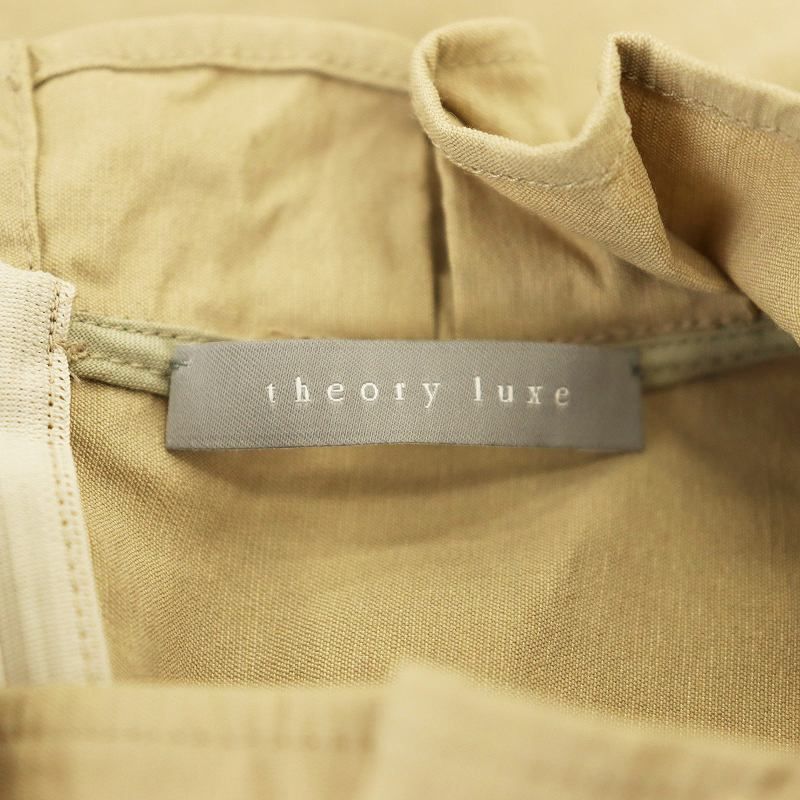 セオリーリュクス theory luxe 25SS Lush Linen Shayne Blouse ブラウス フレンチスリーブ リネン混 38 ベージュ /HK ■OS レディース セオリーリュクス theory luxe 25SS Lush Linen Shayne Blouse