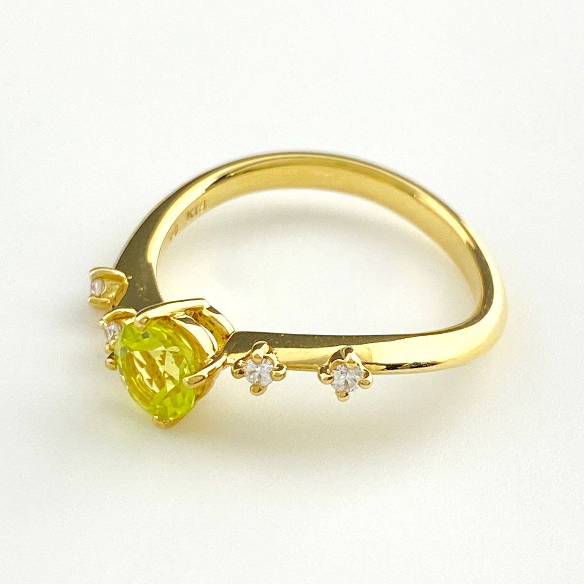 k18 イエローベリルリング 櫻井彩子さん K18 ダリア イエローベリルリング