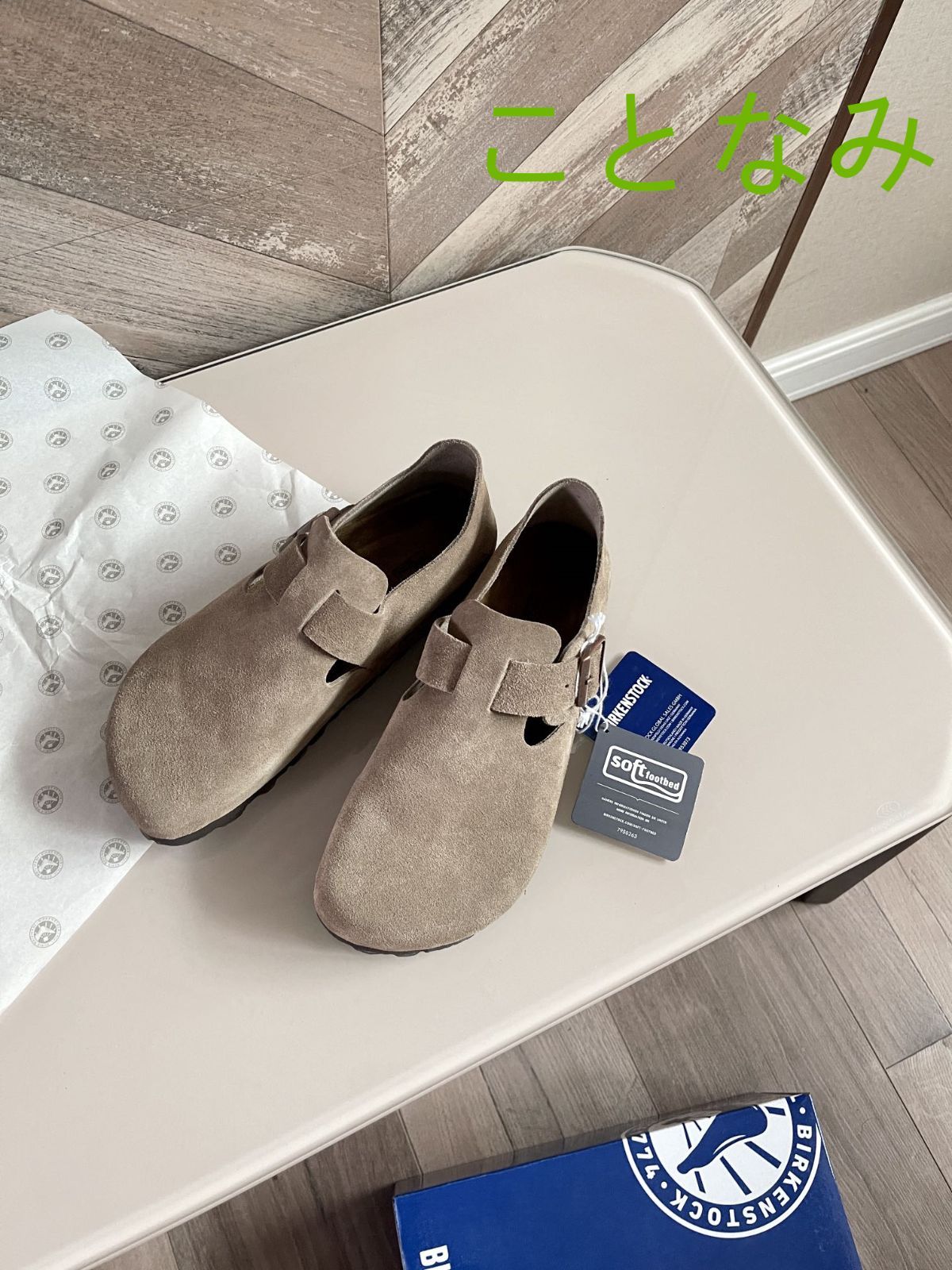 Birkenstock ビルケンシュトック London ロンドン　スエードレザー - トープ　日本製ボストン 2025 春夏シリーズ ヌバックレザー　ビルケンシュトック ソフトソール クローズドトゥシューズ ヒール付き レイジーシューズ