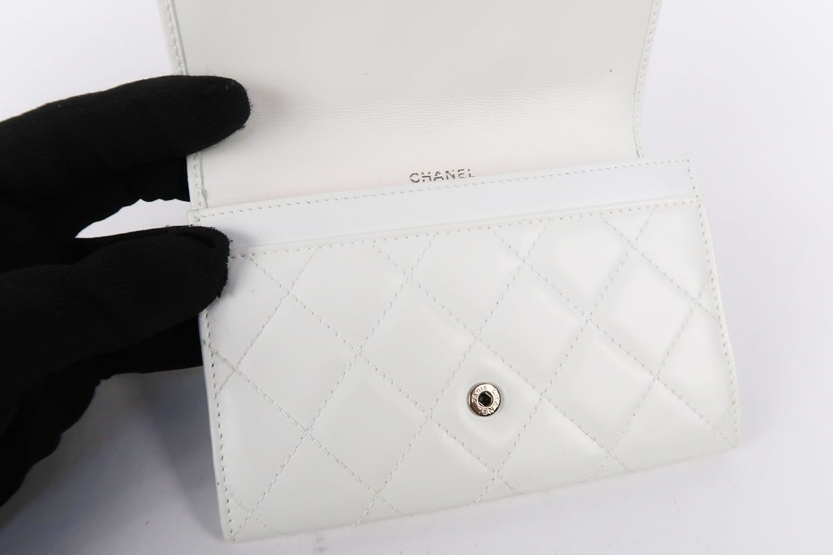 入手困難✨シャネル ココマーク マテラッセ 二つ折り財布 がま口 カンボンライン 超美品】CHANEL シャネル カンボンライン ココマーク 二つ折り