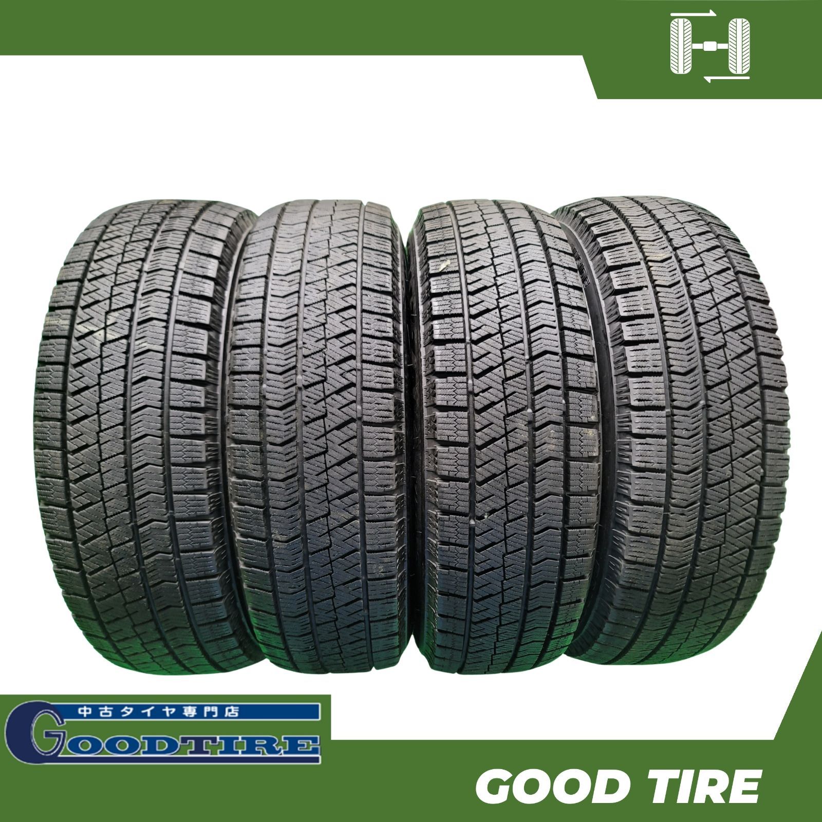 スタッドレスタイヤ 175/65R15 4本セット 21年製 VRX2 バリ山 BS