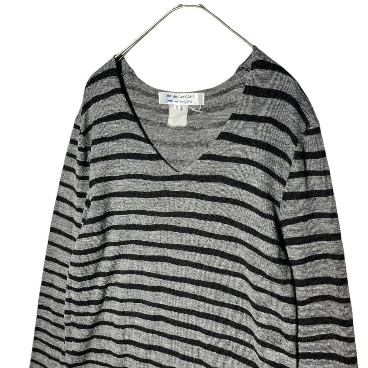 COMME des GARCONS COMME des GARCONS(コムデギャルソンコムデギャルソン) border wool knit ボーダー ウール ニット W13N009 S グレー×ブラック